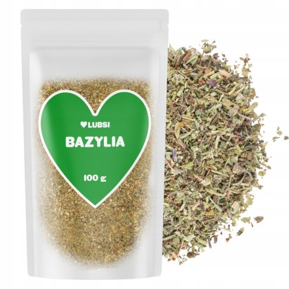 Bazylia suszona przyprawa 100g LUBSI naturalna aromatyczna wysoka jakość