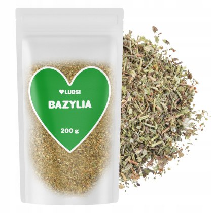 Bazylia suszona przyprawa 200g LUBSI naturalna aromatyczna wysoka jakość