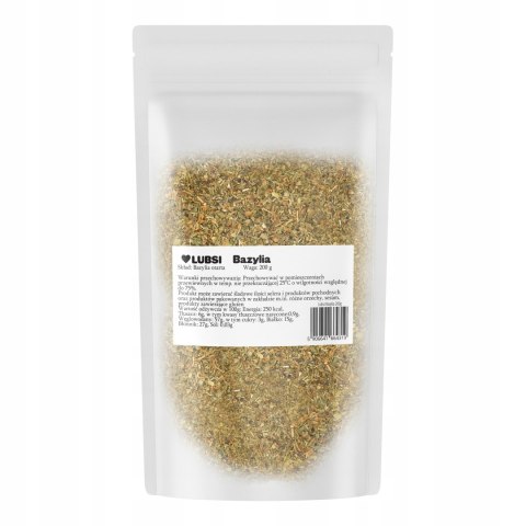 Bazylia suszona przyprawa 200g LUBSI naturalna aromatyczna wysoka jakość