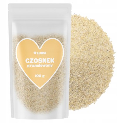 Czosnek granulowany suszony przyprawa 100g LUBSI aromatyczny naturalny