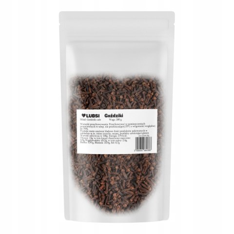 Goździki całe przyprawa 200g LUBSI suszone aromatyczne naturalne grzaniec