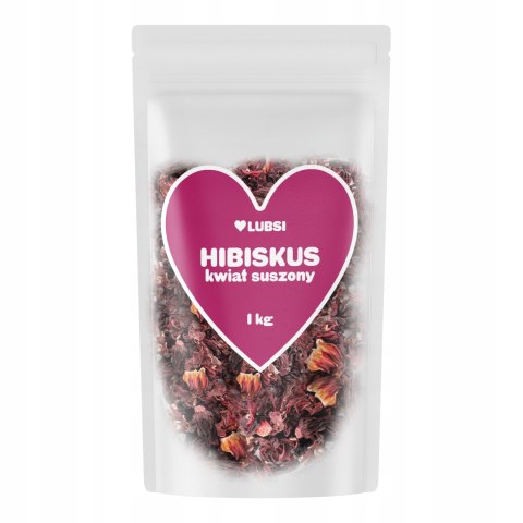 Hibiskus suszony 1kg LUBSI malwa naturalny kwiat hibiskusa herbata napar