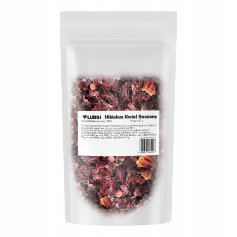 Hibiskus suszony 500g LUBSI malwa naturalny kwiat hibiskusa herbata napar
