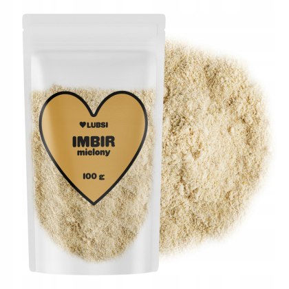 Imbir mielony 100g LUBSI aromatyczny naturalny wysoka jakość bez dodatków