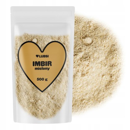 Imbir mielony 500g LUBSI aromatyczny naturalny wysoka jakość bez dodatków
