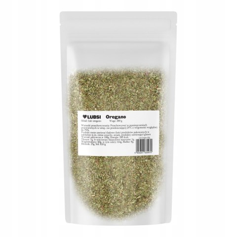 Oregano suszone przyprawa liść 200g LUBSI aromatyczna wysoka jakość