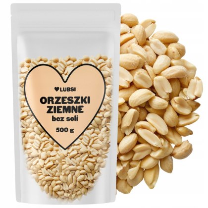 Orzeszki ziemne bez soli 500g LUBSI prażone orzechy arachidowe jakość