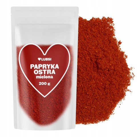 Papryka ostra mielona przyprawa 200g LUBSI aromatyczna czerwona jakość