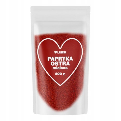 Papryka ostra mielona przyprawa 500g LUBSI aromatyczna czerwona jakość