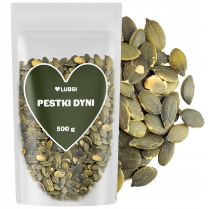 Pestki dyni POLSKIE łuskane 500g LUBSI naturalne świeże wysoka jakość dynia