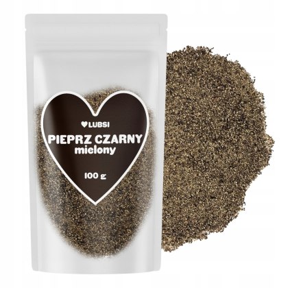 Pieprz czarny mielony przyprawa 100g LUBSI naturalny aromatyczny jakość