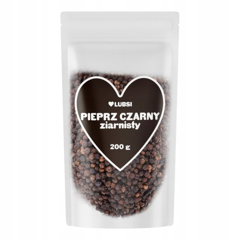 Pieprz czarny ziarnisty przyprawa 200g LUBSI naturalny aromatyczny ziarno