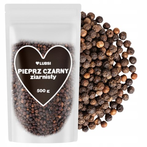 Pieprz czarny ziarnisty przyprawa 500g LUBSI naturalny aromatyczny ziarno