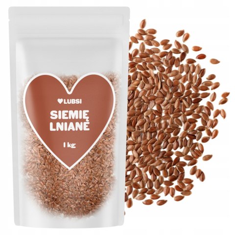 Siemię lniane brązowe naturalne 1kg LUBSI len brązowy wysoka jakość