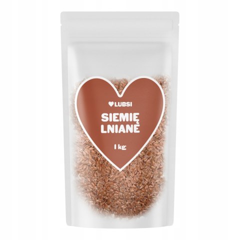 Siemię lniane brązowe naturalne 1kg LUBSI len brązowy wysoka jakość