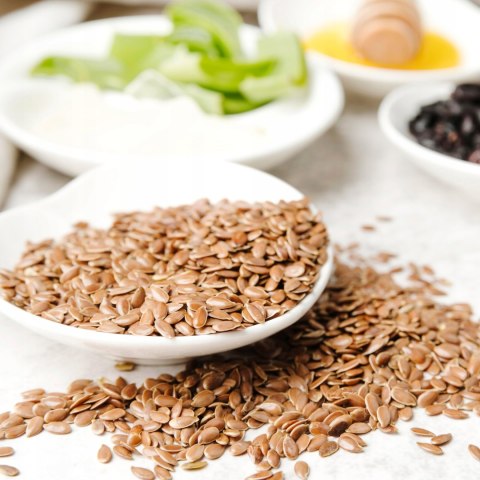 Siemię lniane brązowe naturalne 1kg LUBSI len brązowy wysoka jakość