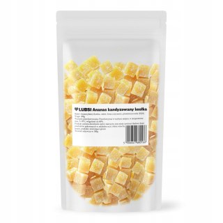 Ananas kandyzowany kostka 100g LUBSI naturalna przekąska wysoka jakość