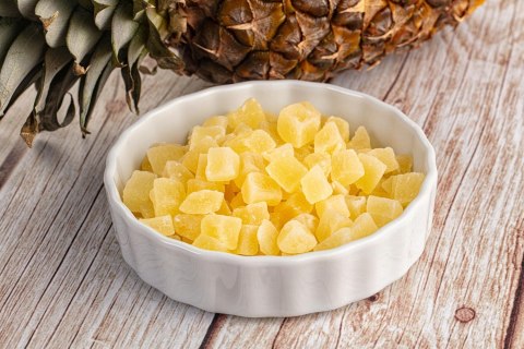 Ananas kandyzowany kostka 100g LUBSI naturalna przekąska wysoka jakość