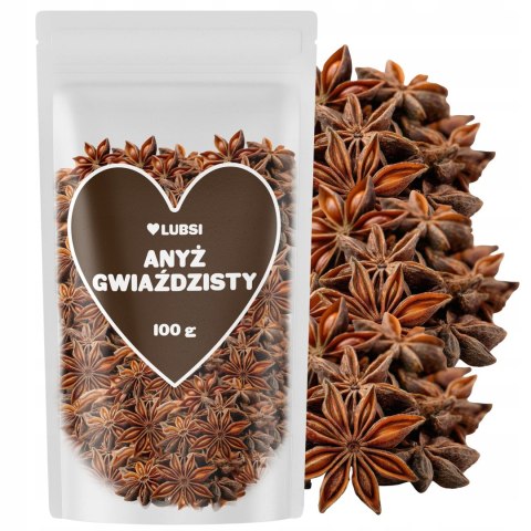 Anyż gwiazdki 100g LUBSI gwiaździsty cały aromatyczny wysoka jakość