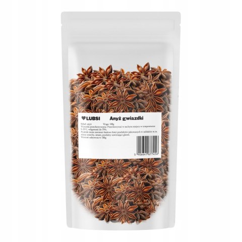 Anyż gwiazdki 100g LUBSI gwiaździsty cały aromatyczny wysoka jakość