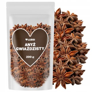 Anyż gwiazdki 200g LUBSI gwiaździsty cały aromatyczny wysoka jakość