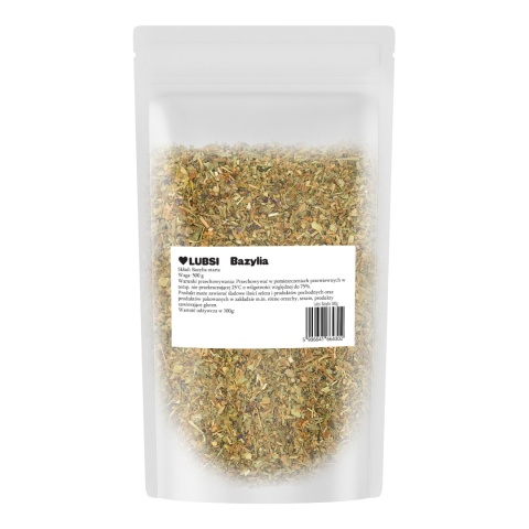 Bazylia suszona przyprawa 500g LUBSI naturalna aromatyczna wysoka jakość
