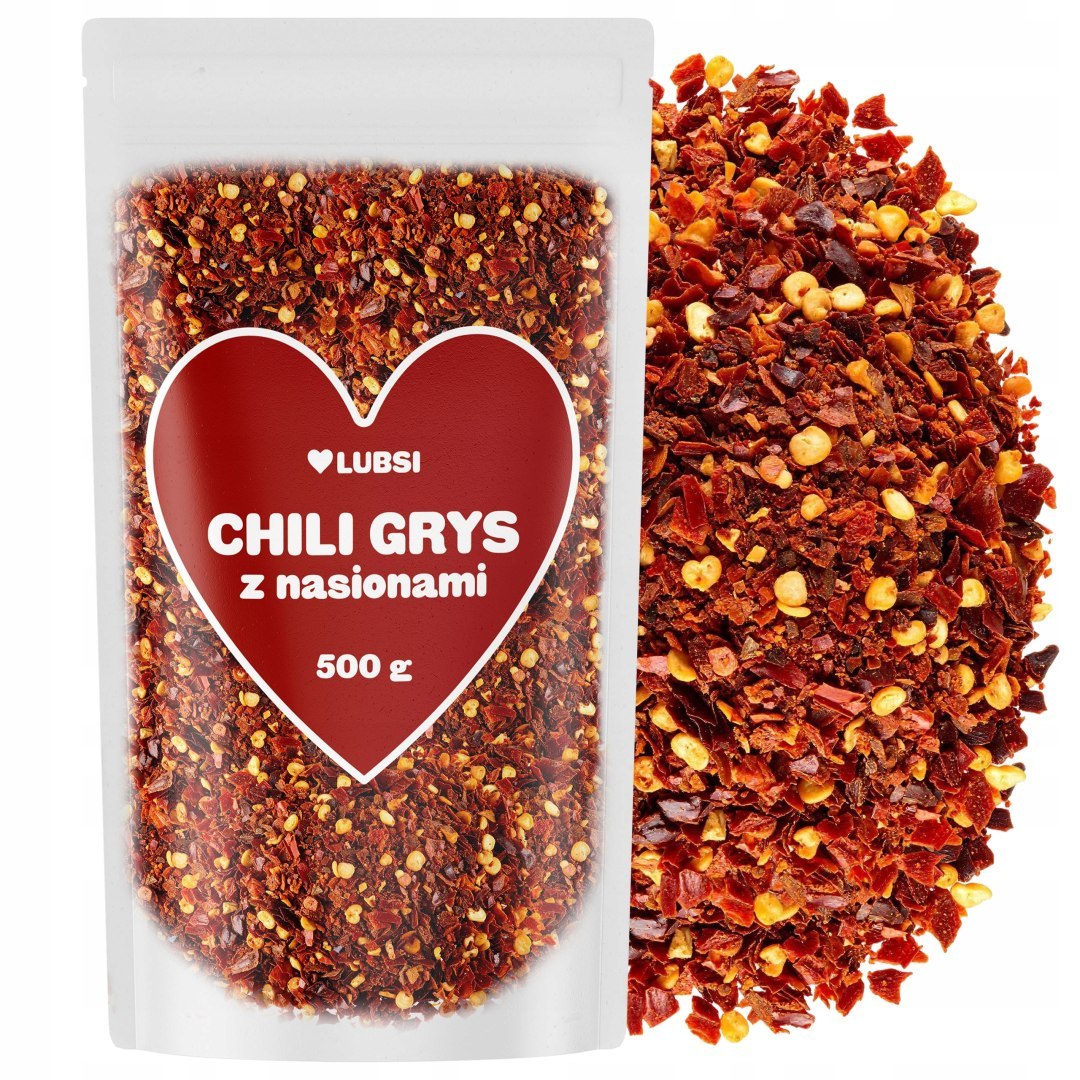 Płatki chili z nasionami 500g LUBSI