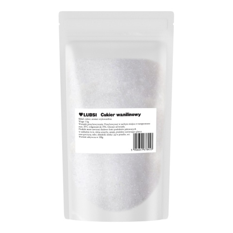 Cukier wanilinowy 1kg LUBSI do wypieków i ciast aromatyczny wysoka jakość