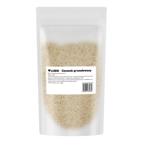 Czosnek granulowany suszony przyprawa 100g LUBSI aromatyczny naturalny