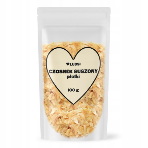 Czosnek suszony płatki 100g LUBSI aromatyczny naturalny czosnek w płatkach