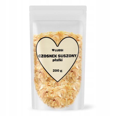 Czosnek suszony płatki 200g LUBSI aromatyczny naturalny czosnek w płatkach