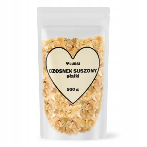 Czosnek suszony płatki 500g LUBSI aromatyczny naturalny czosnek w płatkach