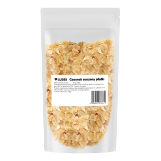 Czosnek suszony płatki 500g LUBSI aromatyczny naturalny czosnek w płatkach