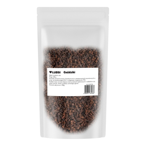 Goździki całe przyprawa 200g LUBSI suszone aromatyczne naturalne grzaniec