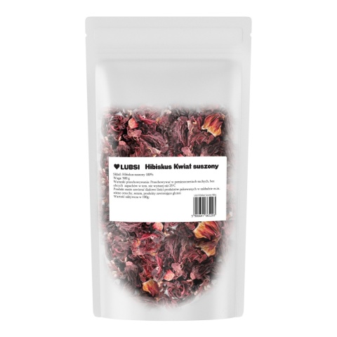 Hibiskus suszony 500g LUBSI malwa naturalny kwiat hibiskusa herbata napar