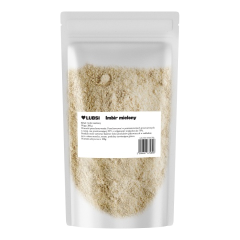 Imbir mielony 200g LUBSI aromatyczny naturalny wysoka jakość bez dodatków