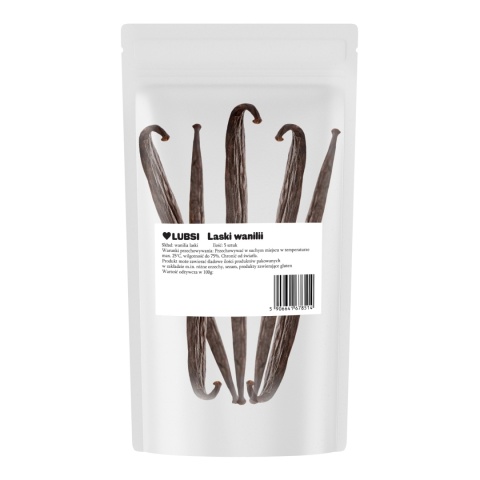 Laski wanilii 18-19cm 5 sztuk LUBSI aromatyczna wanilia laska wanilii