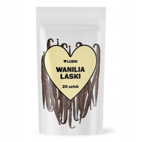 Laski wanilii 18-19cm 20 sztuk LUBSI aromatyczna wanilia laska wanilii