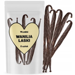 Laski wanilii 18-19cm 5 sztuk LUBSI aromatyczna wanilia laska wanilii