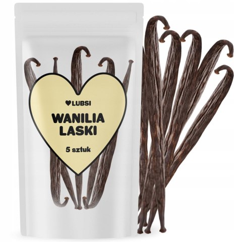 Laski wanilii 18-19cm 5 sztuk LUBSI aromatyczna wanilia laska wanilii