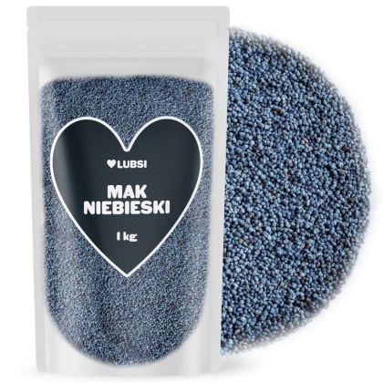 Mak niebieski 1kg LUBSI czysty naturalny ziarno maku wysoka jakość