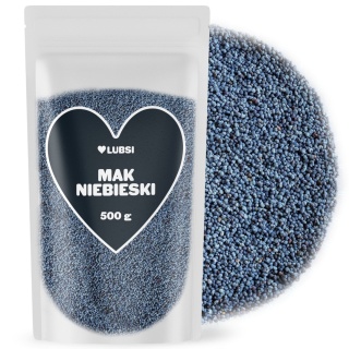 Mak niebieski 500g LUBSI czysty naturalny ziarno maku wysoka jakość