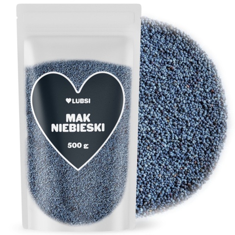 Mak niebieski 500g LUBSI czysty naturalny ziarno maku wysoka jakość