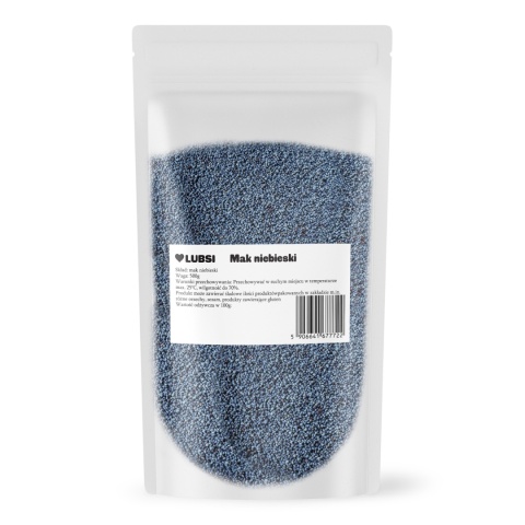Mak niebieski 500g LUBSI czysty naturalny ziarno maku wysoka jakość