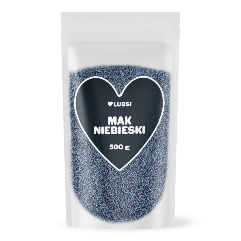 Mak niebieski 500g LUBSI czysty naturalny ziarno maku wysoka jakość