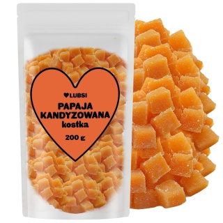 Papaja kandyzowana kostka 200g LUBSI papaja suszona w kostce przekąska