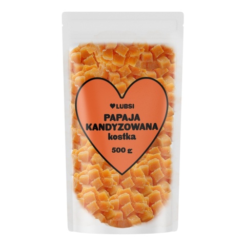 Papaja kandyzowana kostka 500g LUBSI papaja suszona w kostce przekąska