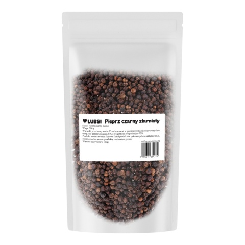 Pieprz czarny ziarnisty przyprawa 500g LUBSI naturalny aromatyczny ziarno