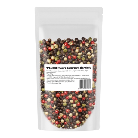 Pieprz kolorowy ziarnisty 100g LUBSI aromatyczny naturalny ziarno jakość