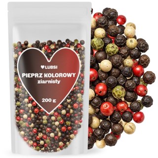 Pieprz kolorowy ziarnisty 200g LUBSI aromatyczny naturalny ziarno jakość